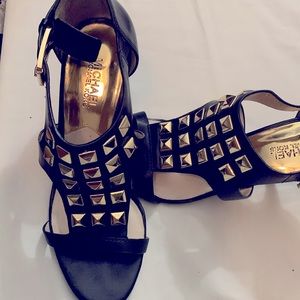 Michael Kors black studded shoe 3 1/2 inches